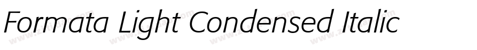 Formata Light Condensed Italic Expert字体转换